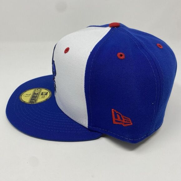 New Era Worcester‎ Red Sox 59FIFTY Size 7 5/8 MiLB Fitted Hat Blue White Rocket - Picture 5 of 8